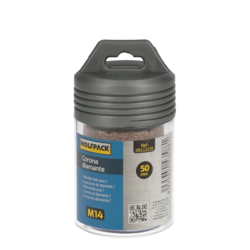Corona Diamante Para Amoladora Ø 50 Mm. Conexión Rosca M14. Corte Seco