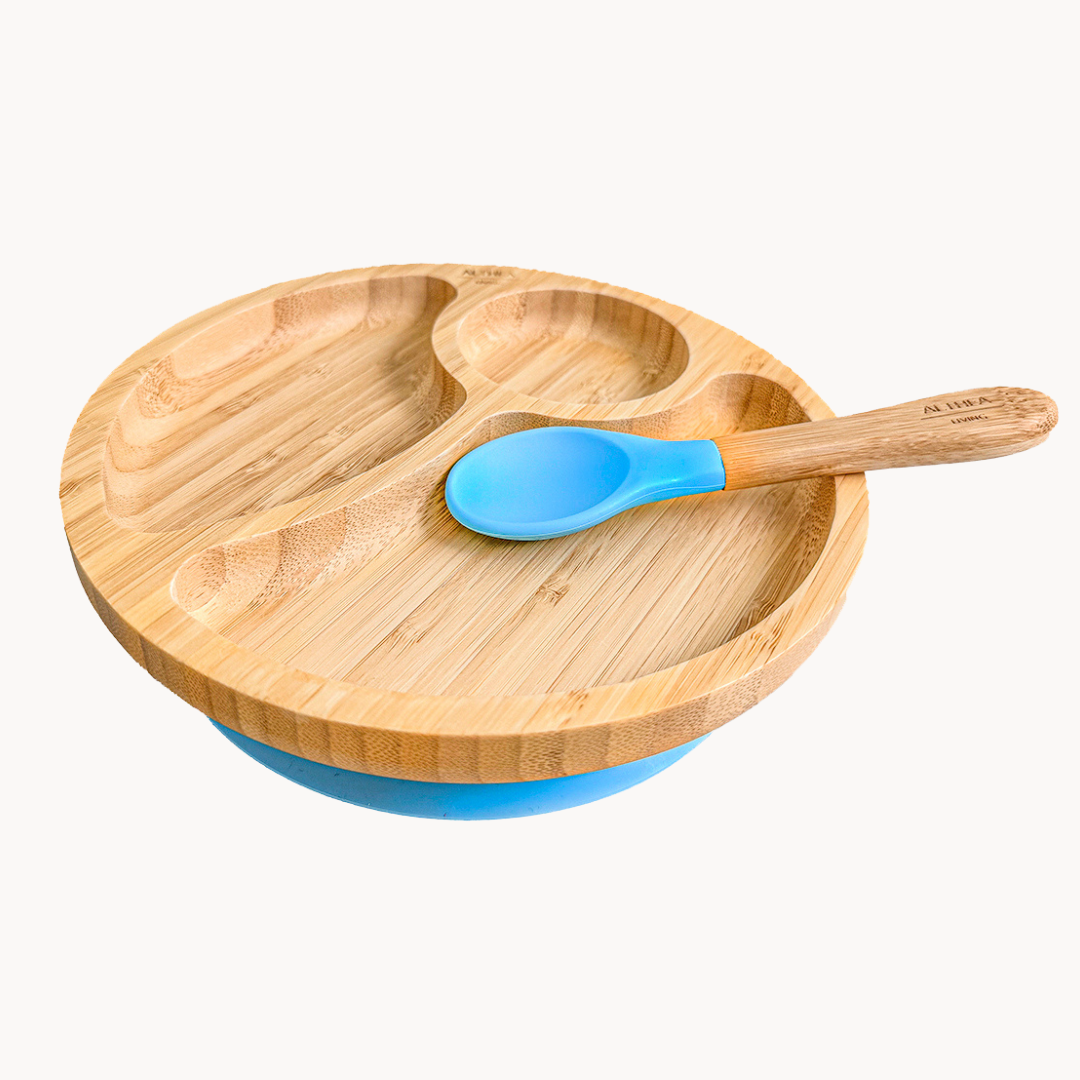 Vajilla De Bambú Natural - 2 Piezas - Gris Perla_0