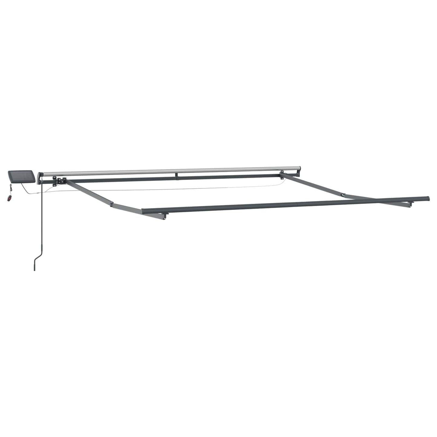 Toldo Retráctil Gris Claro 350 X 250 Cm Tela Y Aluminio_5