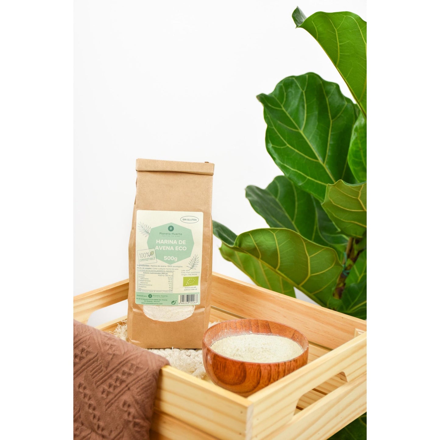 Harina de Avena Sin Gluten ECO Planeta Huerto  500 g