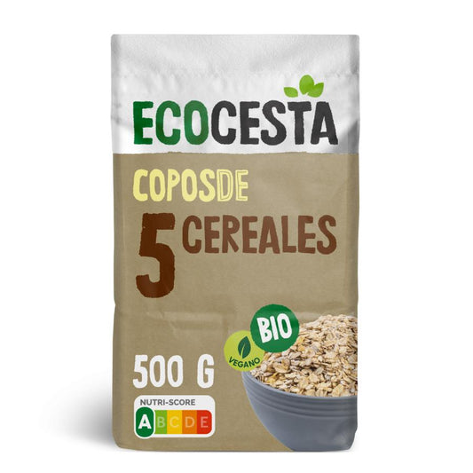 Copos De 5 Cereales Bio, 500 G Ecocesta