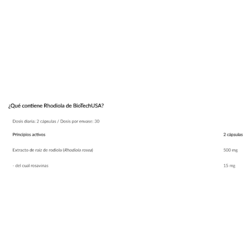Rhodiola - 60 Cápsulas - Anti-estrés - Biotech Usa_1