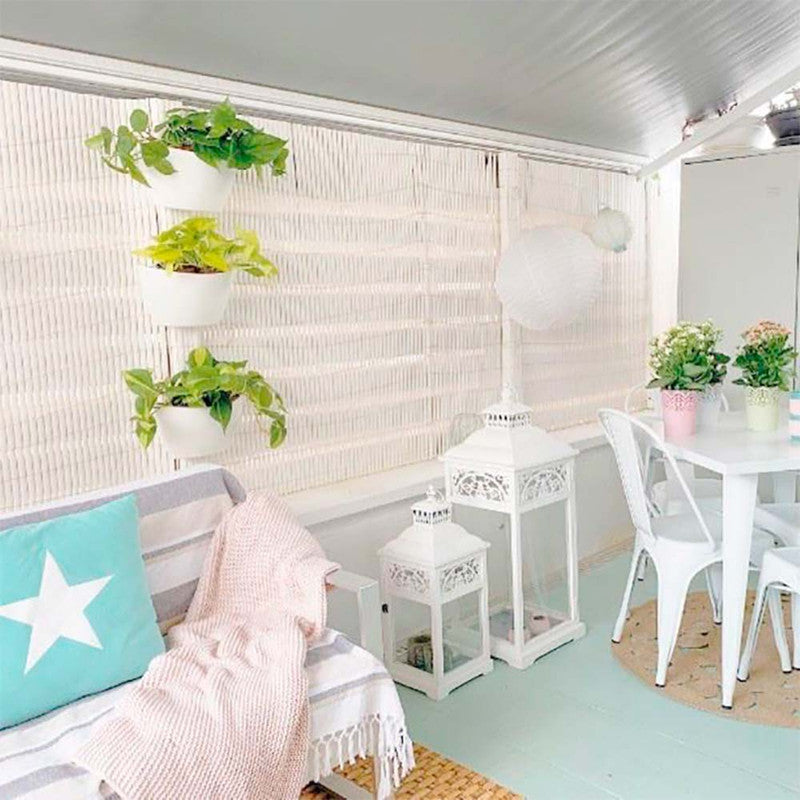 Jardín Vertical Modular Citysens Con Riego Manual De 3 Macetas – Blanco, Polipropileno 100% Reciclado