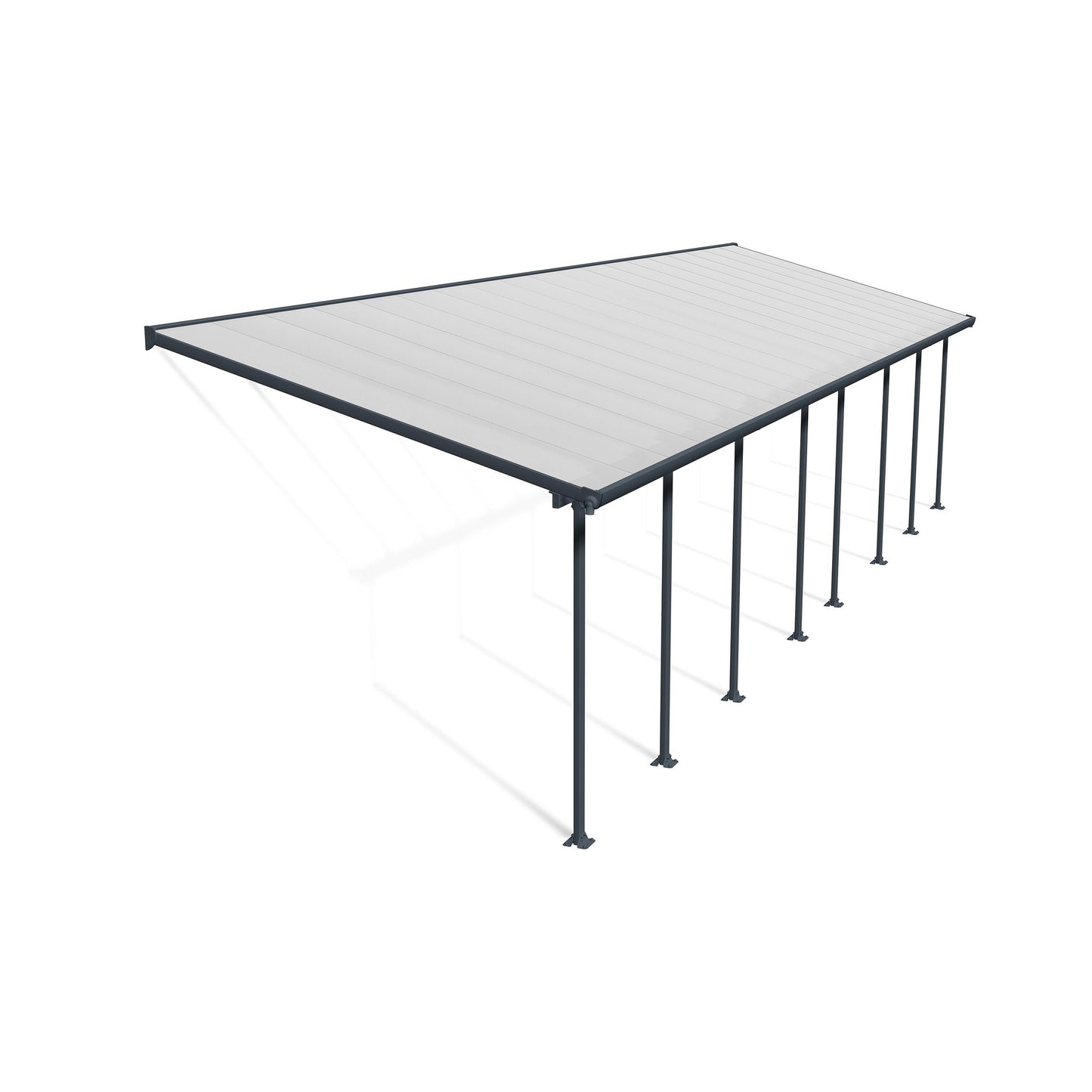 Pérgola adosada Feria 300x1035 cm gris