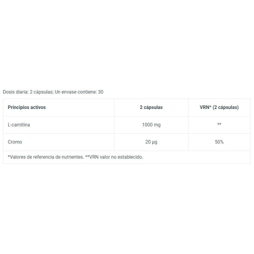 L-carnitina + Cromo 60 Caps_1