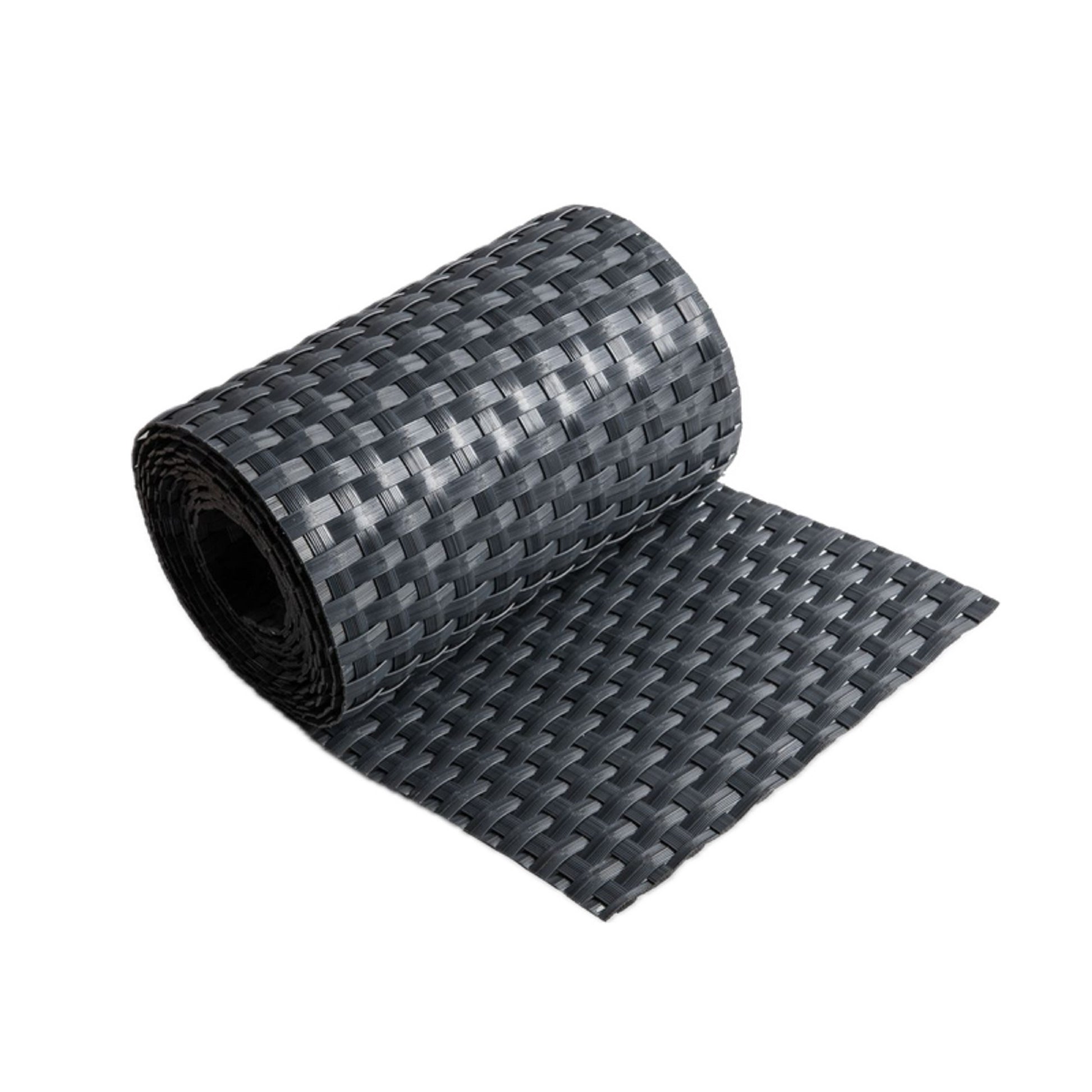 Banda De Ocultación De Polirattán Para Valla Antracita.