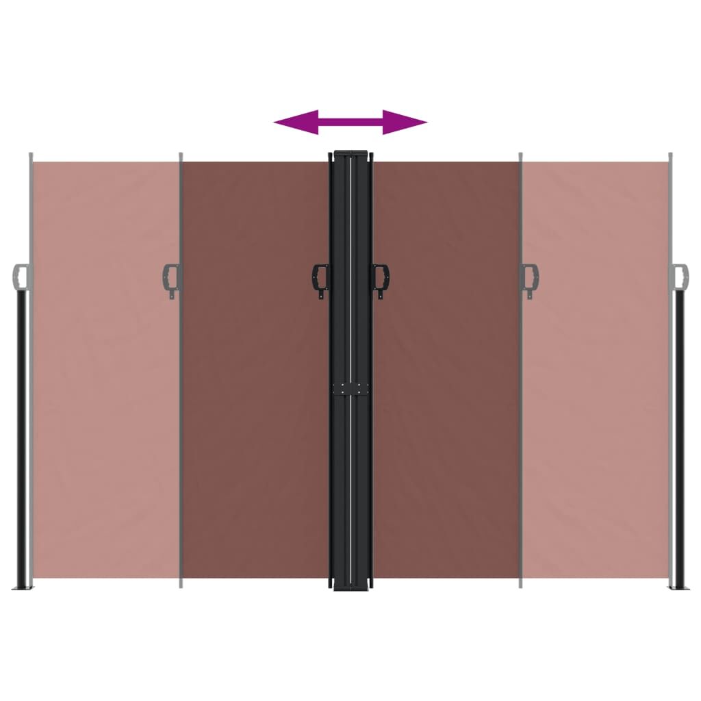 Vidaxl Toldo Lateral Retráctil Marrón 220x1200 Cm_4
