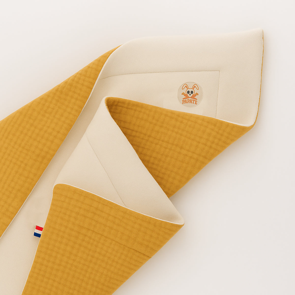 Manta De Algodón Orgánico Rex Blanco Y Miel