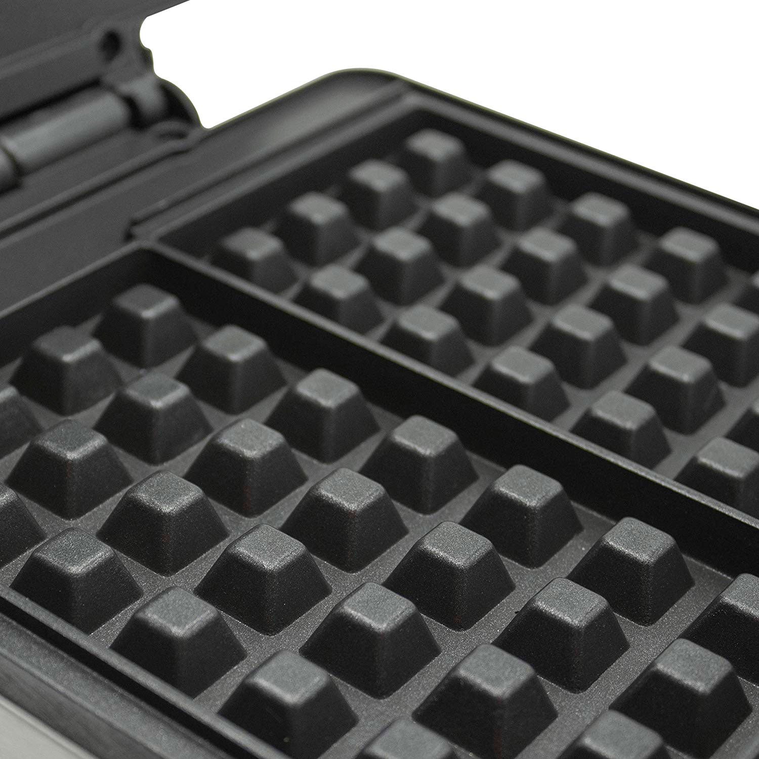 Gofrera Eléctrica Profesional, 2 Gofres Belgas Gruesos, Antiadherente, Regulador Temperatura, Acero Inox. Mpm Mpm-mgo13 Plata