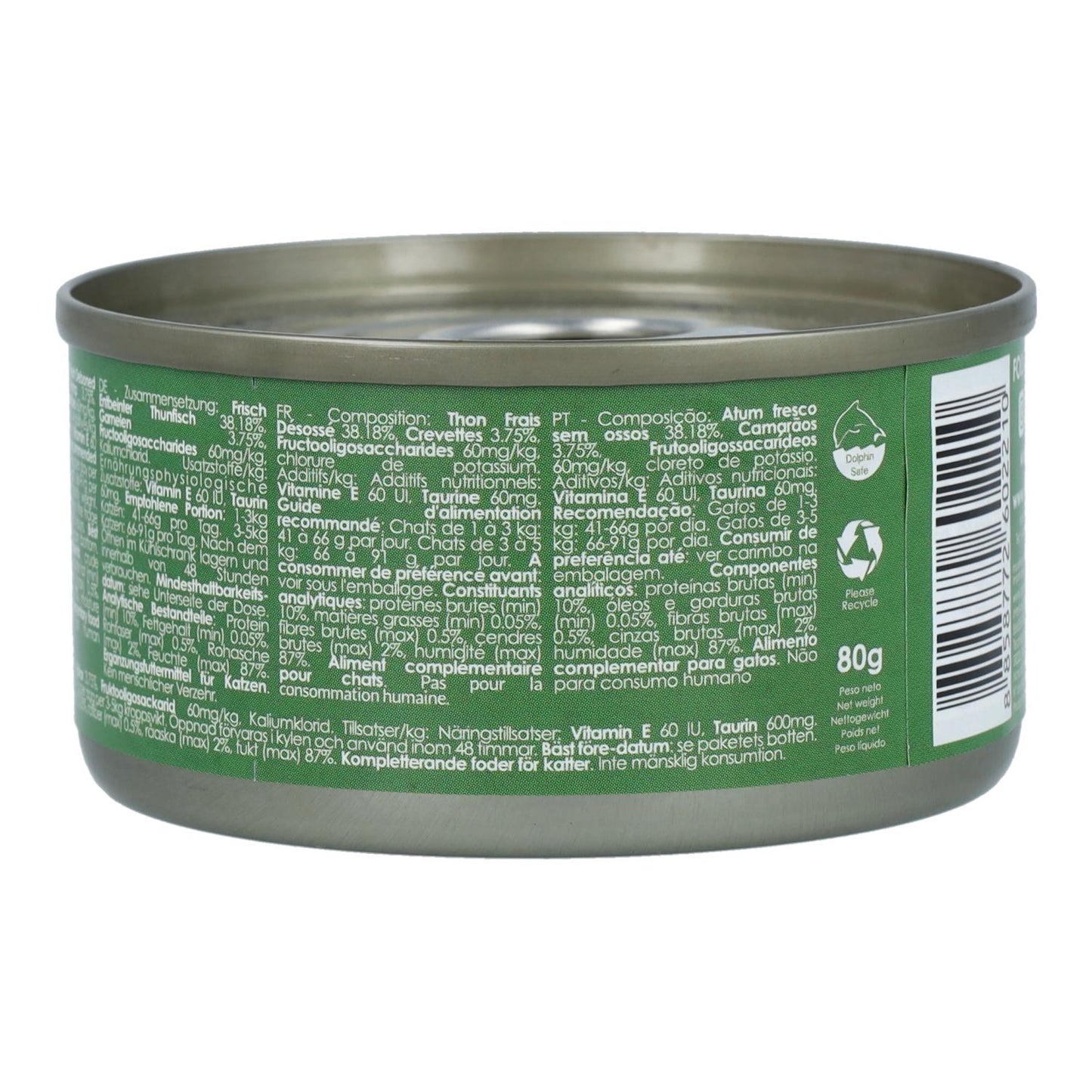 Kit Cat Lata Toppers - Atún & Camarones 80 g Comida húmeda para gatos en gelatina