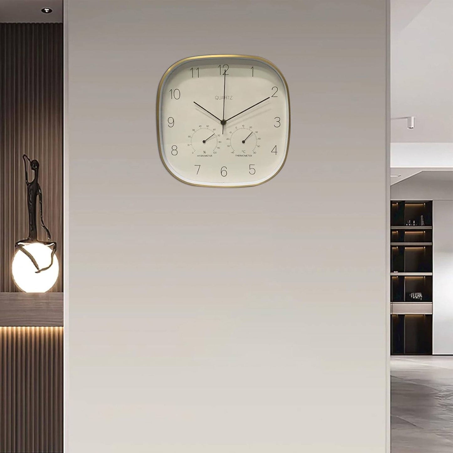 Well Home Reloj De Pared Marco Dorado Ø28,5x4cm_3