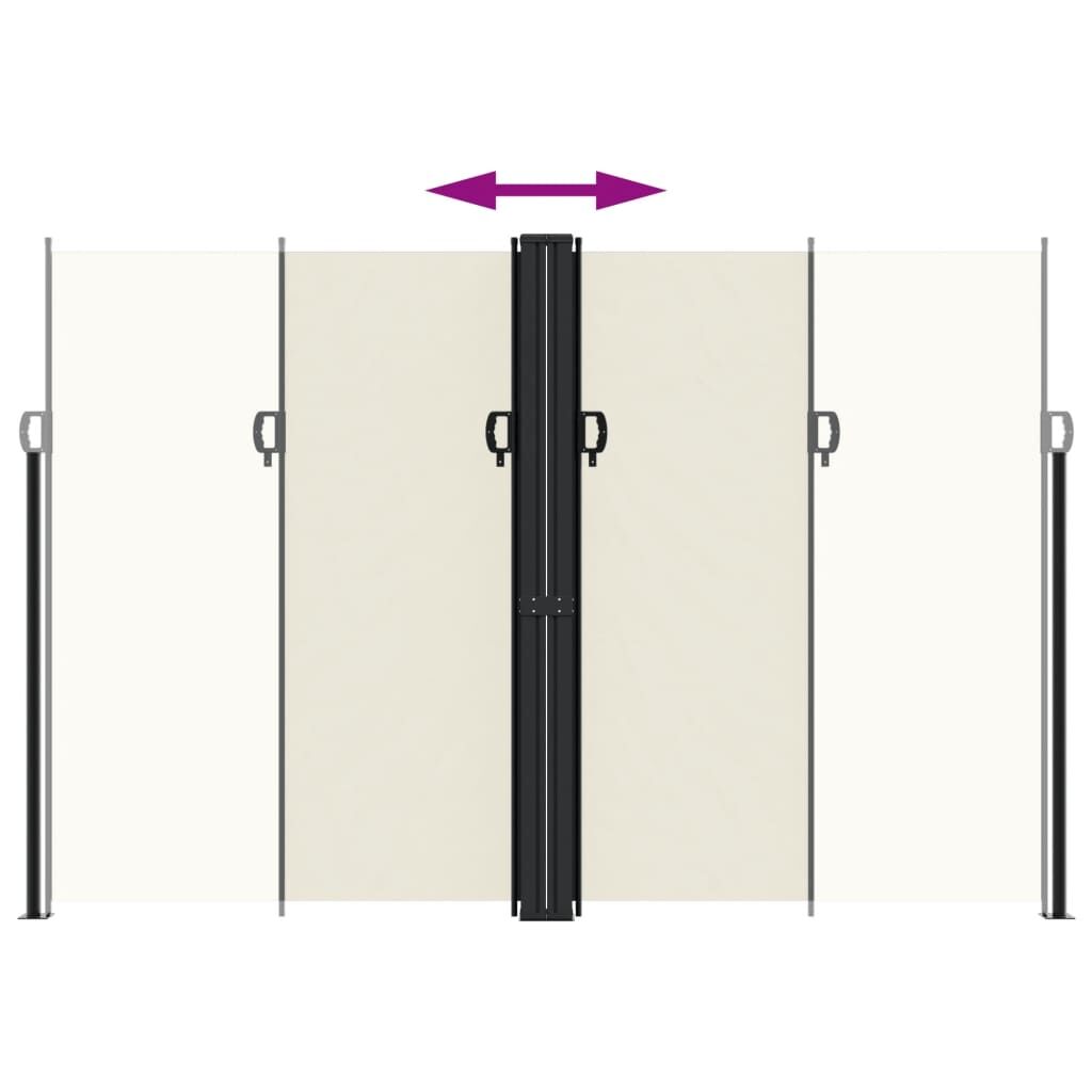Vidaxl Toldo Lateral Retráctil Crema 220x1000 Cm_4