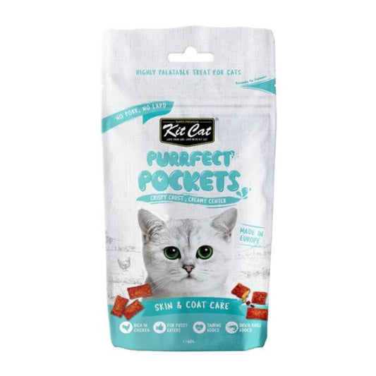Kit Cat Purrfect Pockets - Skin & Coat Care 60 g Snack funcional para gatos