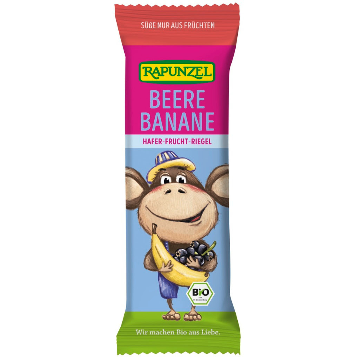Barrita infantil avena, bayas y plátano Rapunzel 4x23g