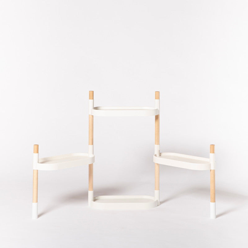 Soporte Para Macetas Modular I Personalizable Citysens; Color Blanco; 4 Bandejas