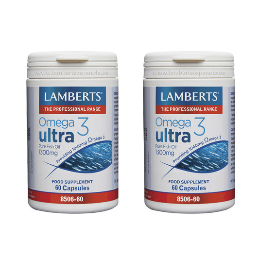 Pack 2x Omega 3 Ultra 1300mg Lamberts 60 cápsulas