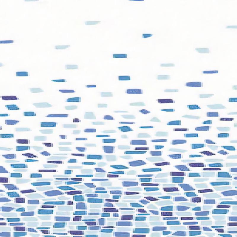 Cortina Ducha Tela Cuadrado Azul 180x200 Cm._0