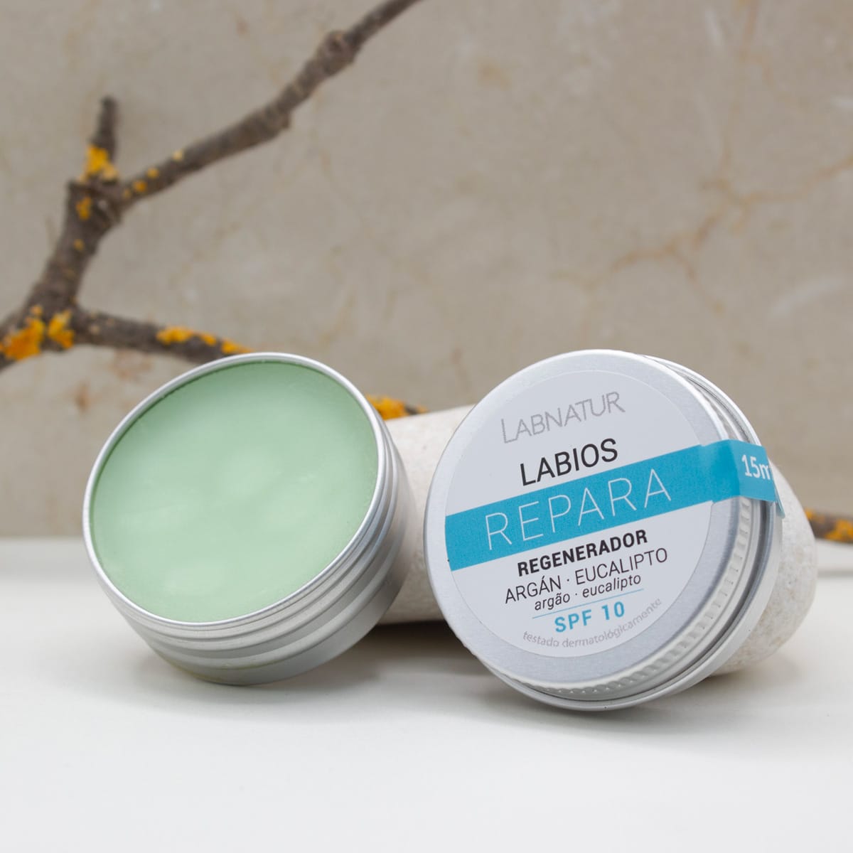 Bálsamo Labial Reparador Labnatur 15 ml | Hidrata, Nutre y Protege | Argán, Karité, Cacao y Efecto Refrescante_2