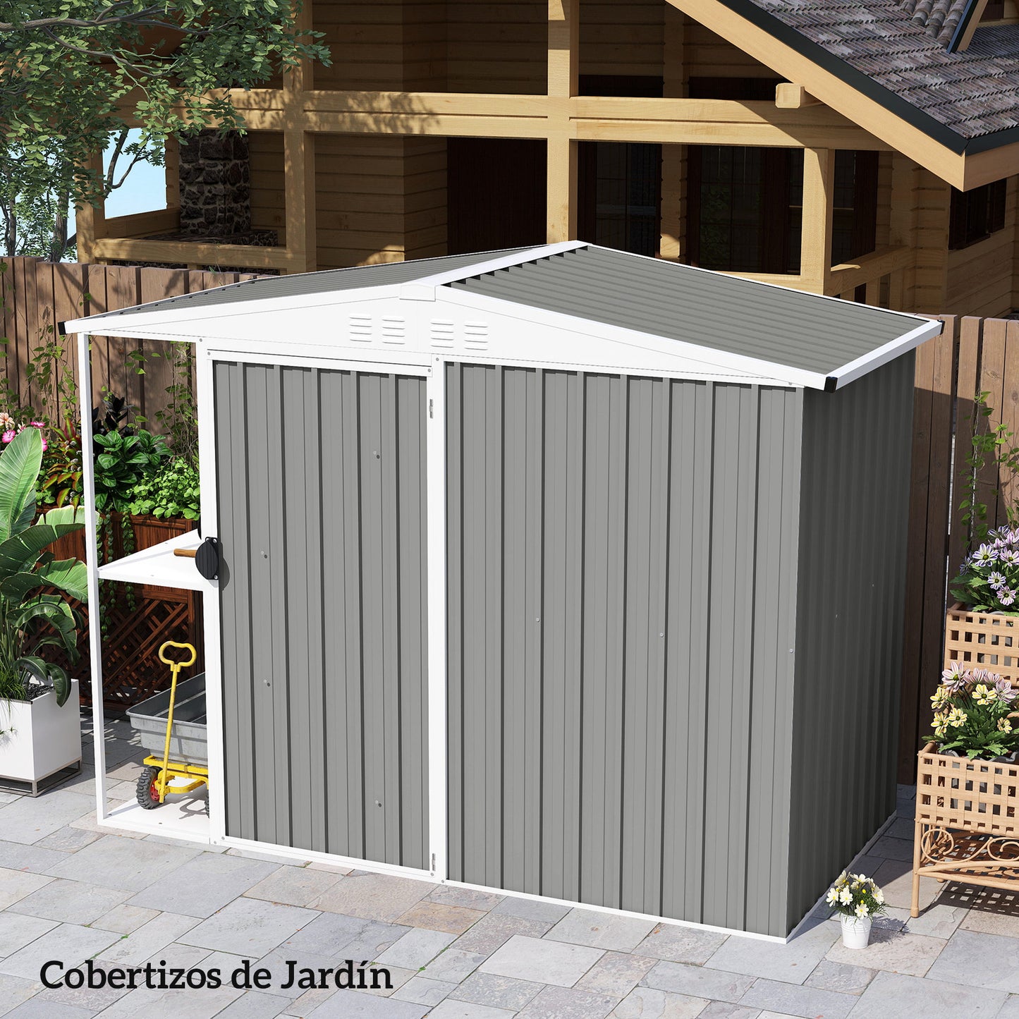 Outsunny Juego De 12 Paneles Para Tejado De Acero Galvanizado 129x45cm Gris_5