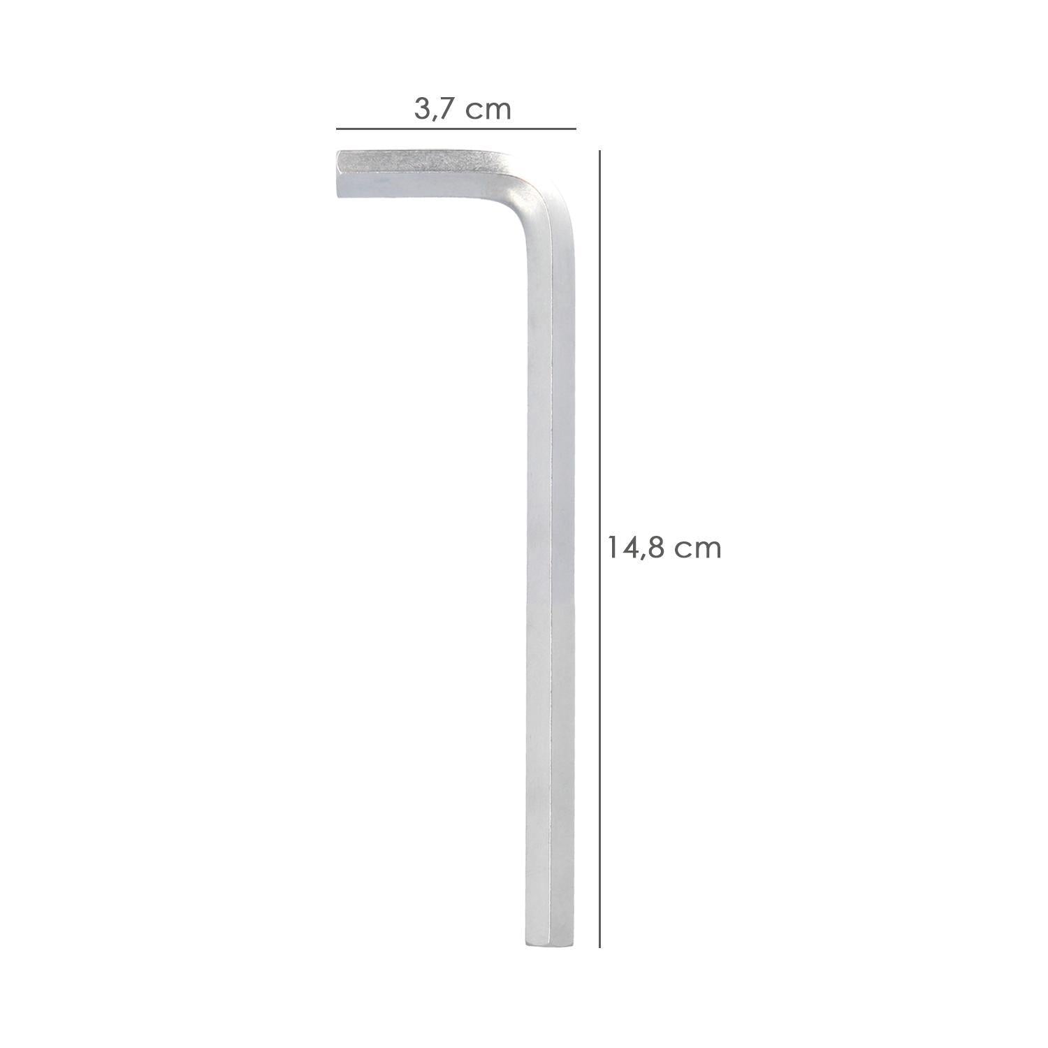 Llave Allen Larga Acero Cromo Vanadio Profesional 7,0 Mm. Llave Hexagonal, Llave Allen Taller Mecanica, Llave Allen Bricolaje