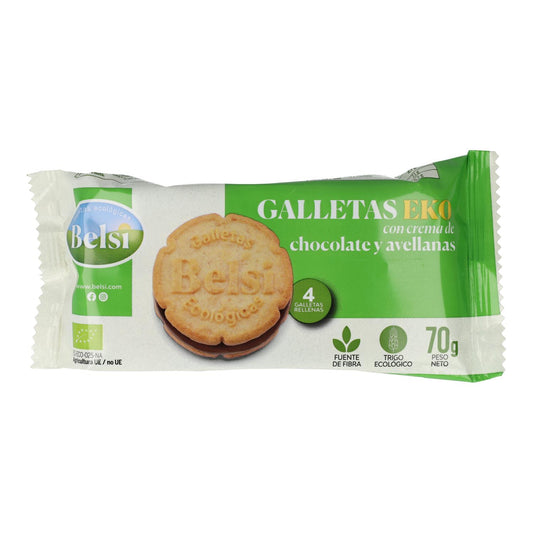 Galletas integrales rellenas de choco BIO Belsi 60 g