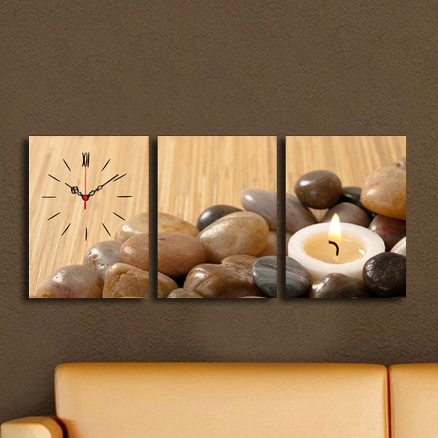 Reloj De Pared Decorativo Estilo Zen (3 Piezas)_3