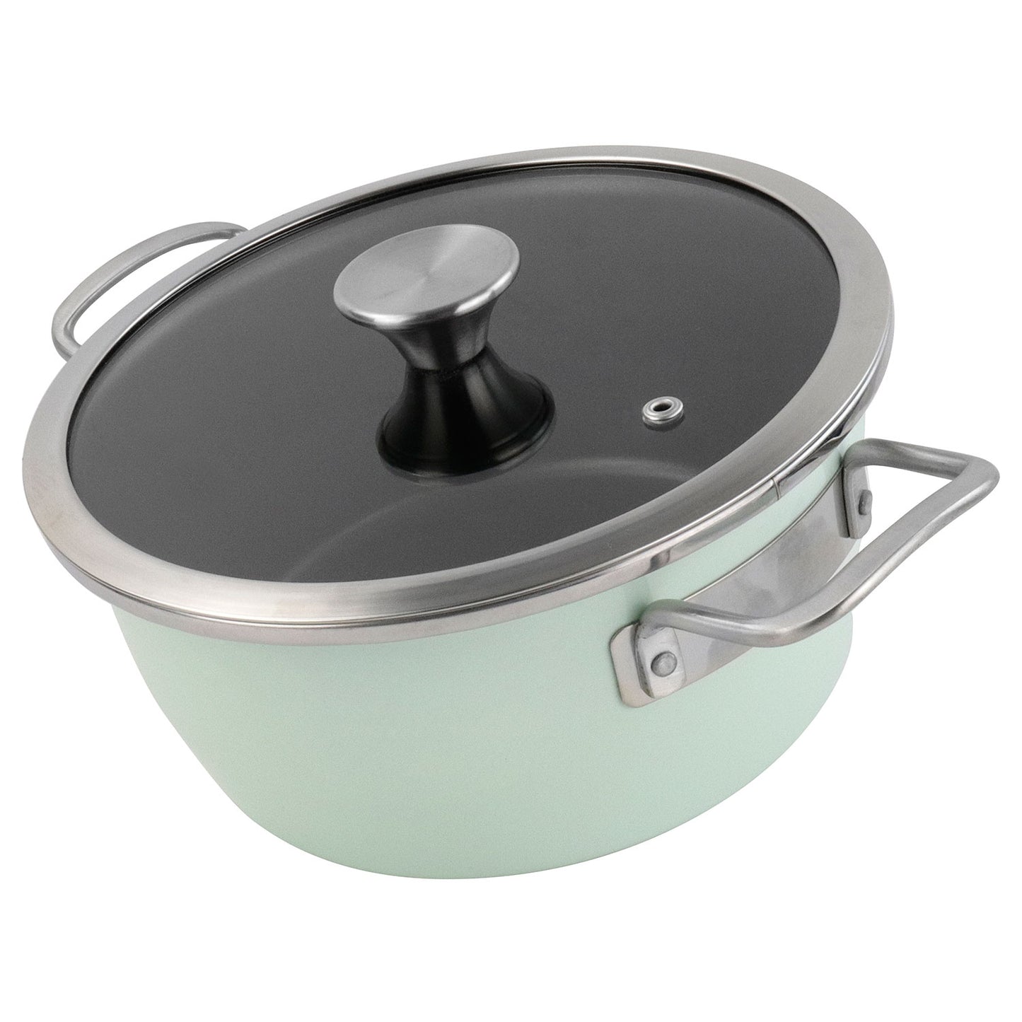 Batería Cocina Inducción 6 Piezas, Antiadherente Libre Pfoa Exterior Verde Menta Retro Vintage Magefesa Nordic, Verde_5