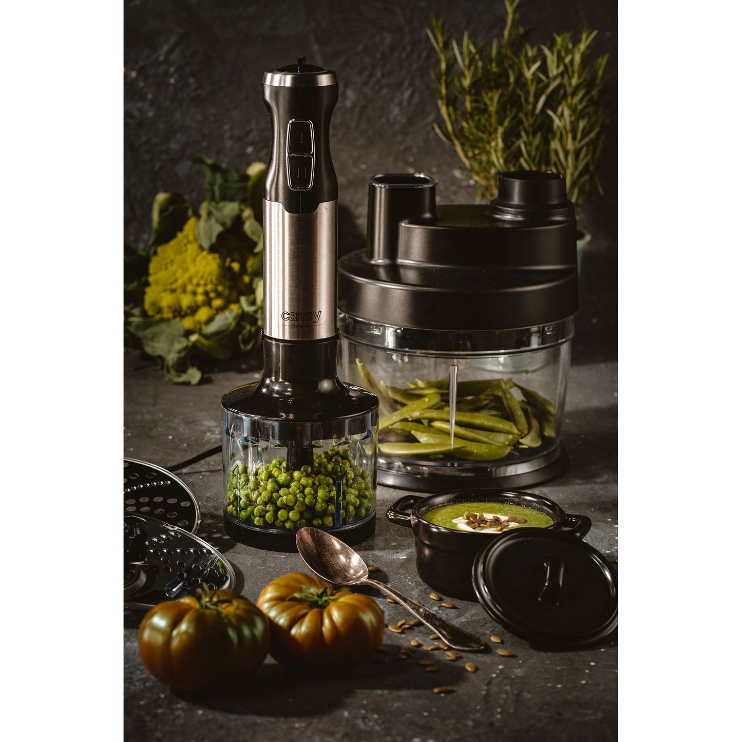 Batidora De Mano Procesador De Alimentos Cocina, Batidora, Picadora, Regulador Velocidad, Turbo Camry Cr4623 1600w