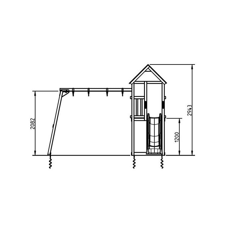 Parque Infantil Masgames Kiosk L Con Columpio Individual.