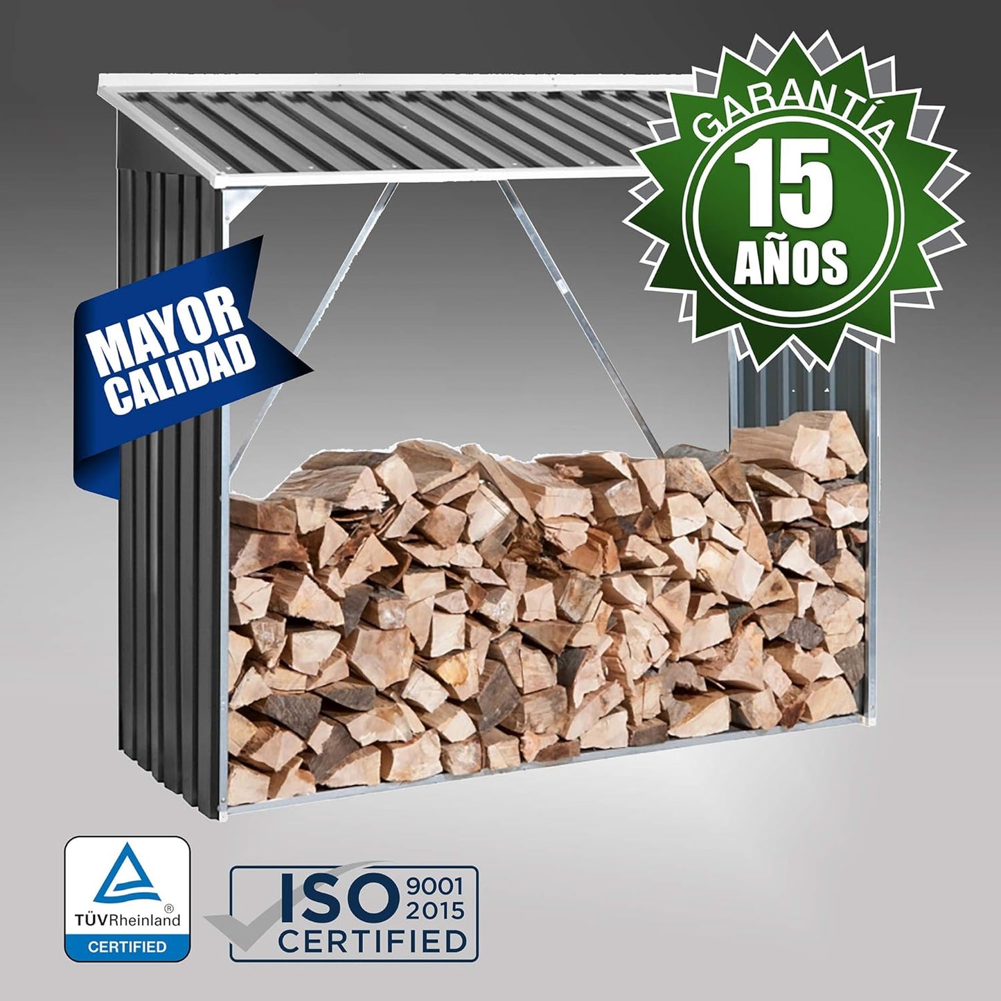 Duramax - Leñero Exterior 6x2 - Metal - Gris Antracita_4