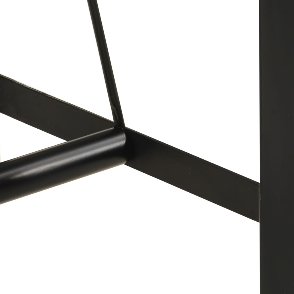 Mesa Alta De Hierro Y Madera Maciza De Acacia 150x70x107 Cm_4