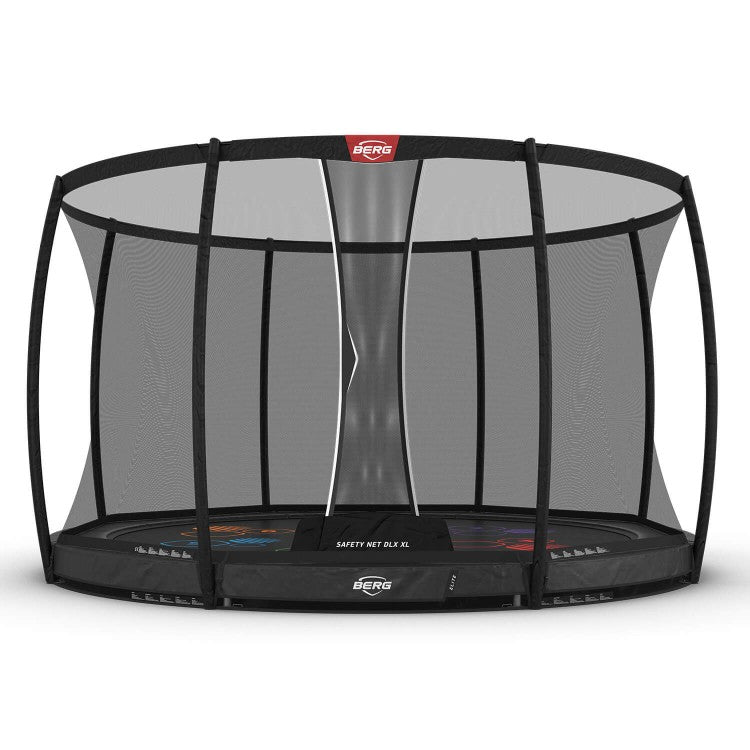 Cama Elastica Berg Inground Elite 430 + Red Deluxe Gris Levels Game Safety Net Deluxe Xl.