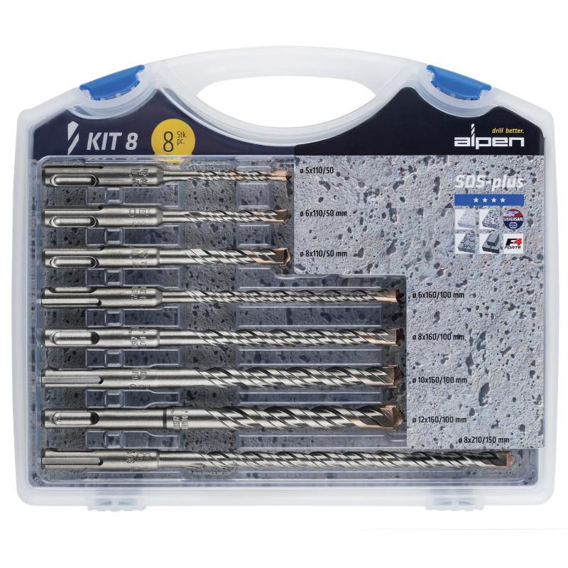 Estuche Brocas Alpen Sds Plus 8 Piezas Kit_0