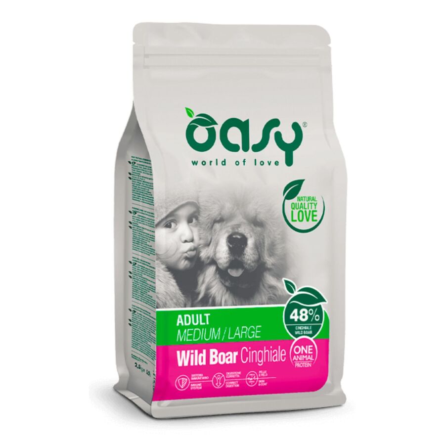 Pienso Oasy One Pro Para Perro Adulto M/l De Jabali 12kg_0