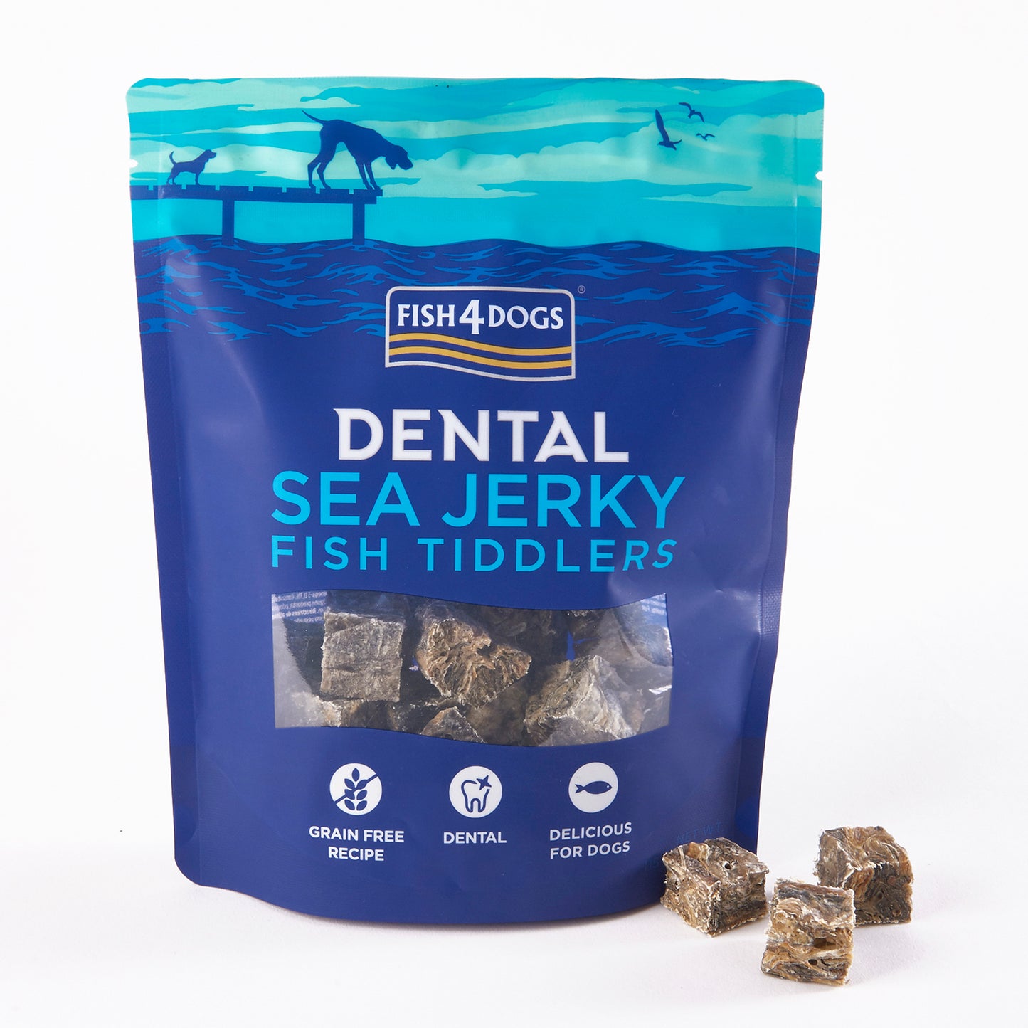 Fish4dogs Snack Dental Natural – Sea Jerky Fish Tiddlers 115 G (pack De 10)