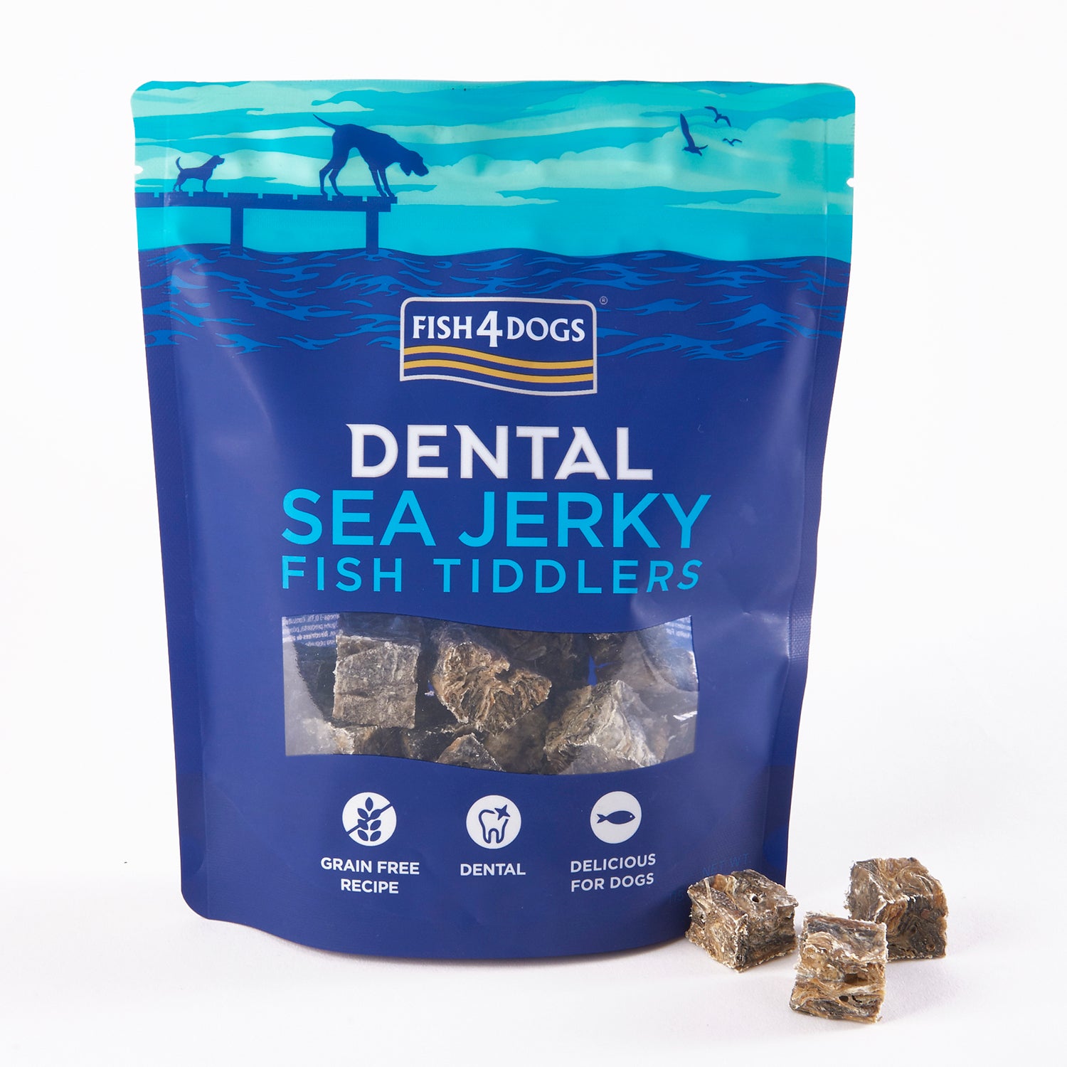 Fish4dogs Snack Dental Natural – Sea Jerky Fish Tiddlers 115 G (pack De 10)