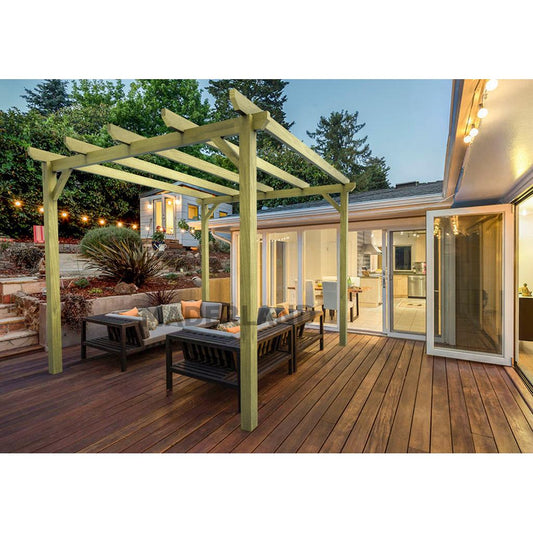 Pérgola de madera maciza Cambados Maderland 300x300 cm