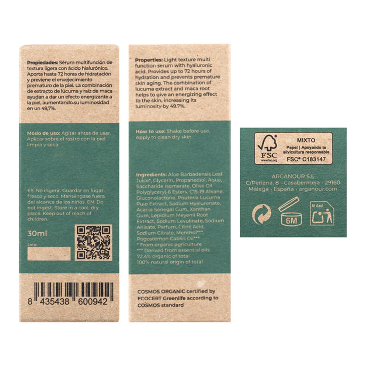 Gel facial multifunción Arganour 30ml