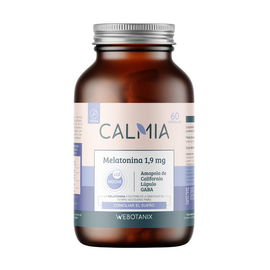 Calmia Noche Forte (5HTP+Melatonina+ Magnesio, L-Teanina, Valeriana) WEBOTANIX 60 cápsulas