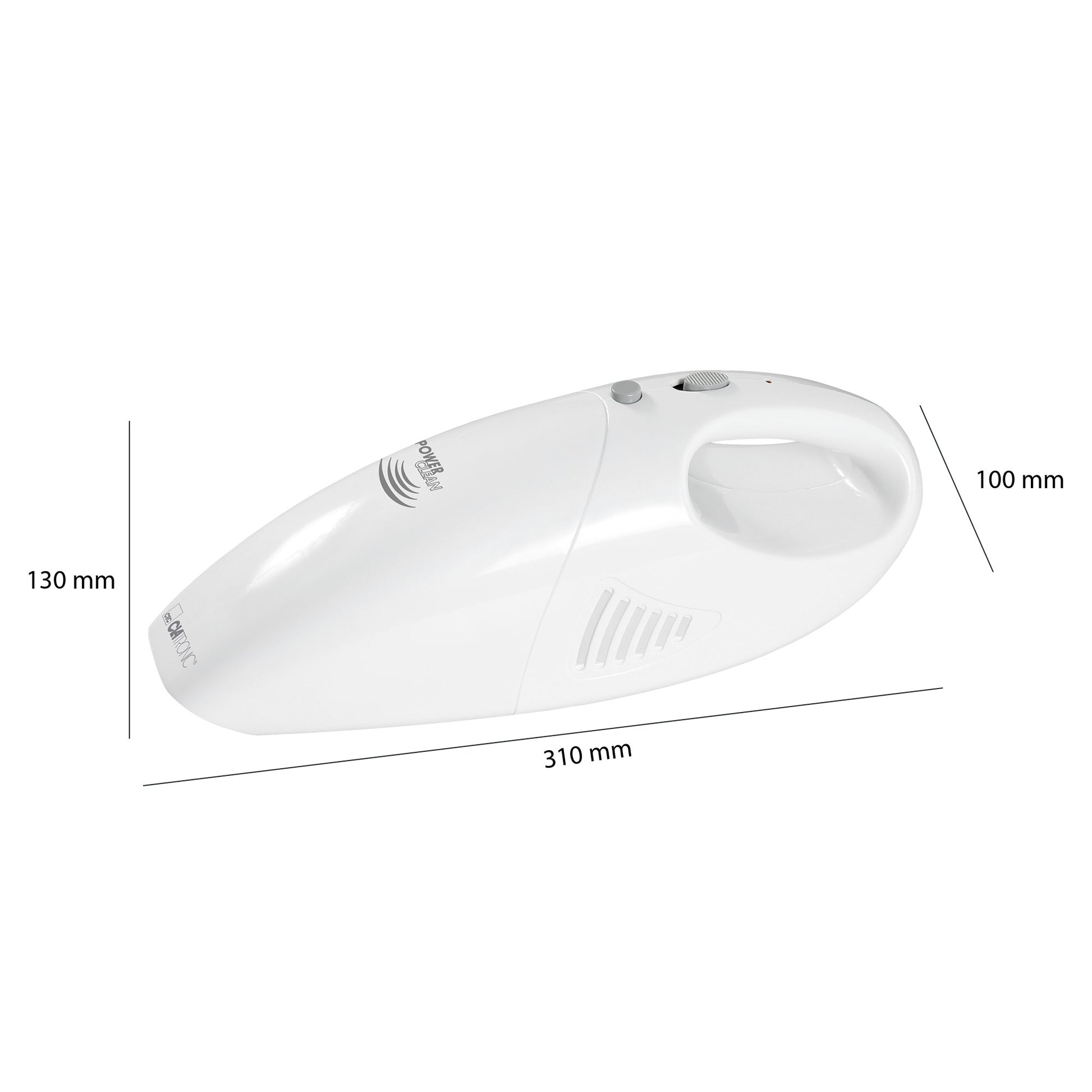 Aspiradora De Mano Sin Cable, Potente, Batería Recargable, Filtro Lavable, Boquilla Clatronic Aks 827, Blanco