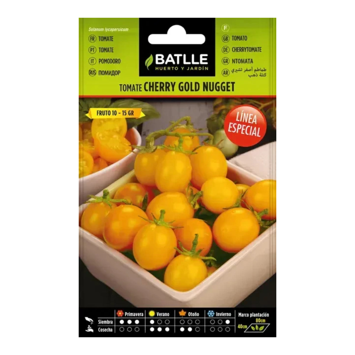 Semillas de Tomate Amarillo Cherry Gold Nugget Batlle