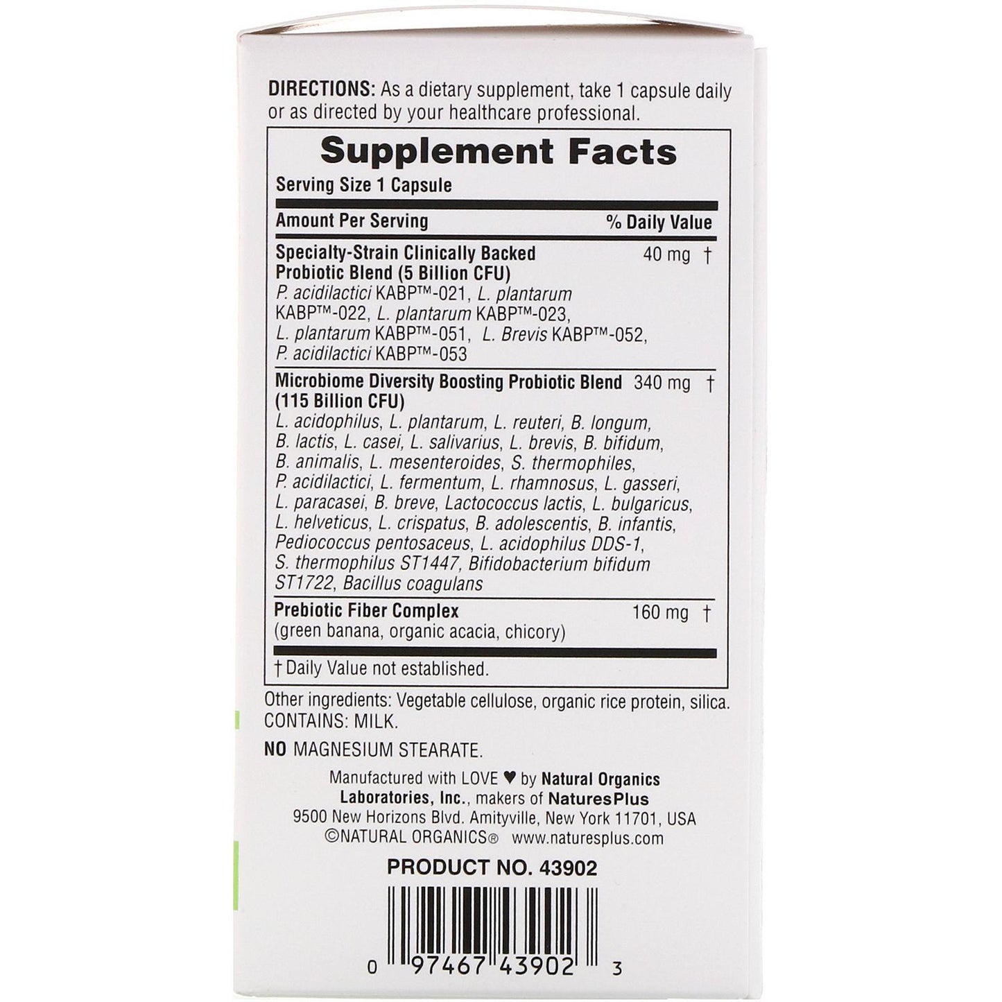 Probiótico Gi Natural Mega Nature's Plus 30 cápsulas