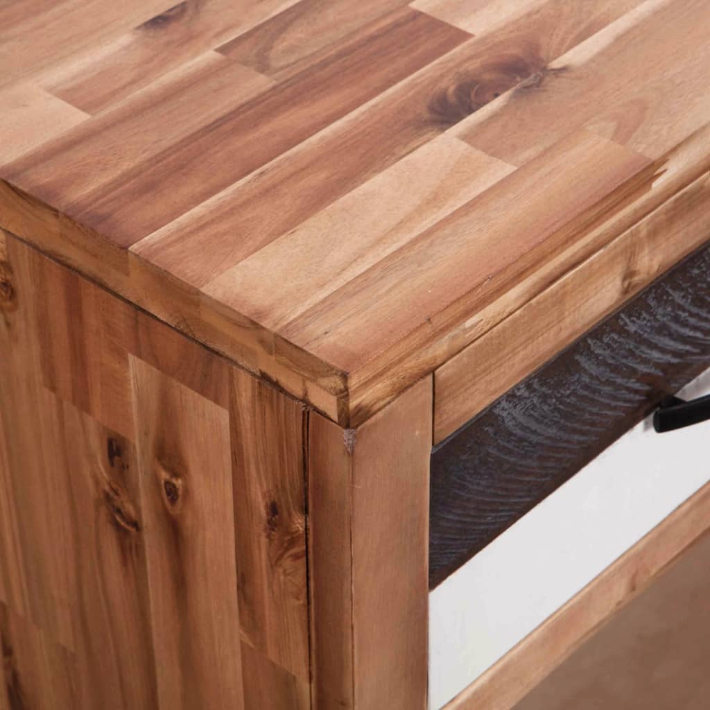 Mesa Consola De Madera Maciza De Acacia 86x30x75 Cm_4