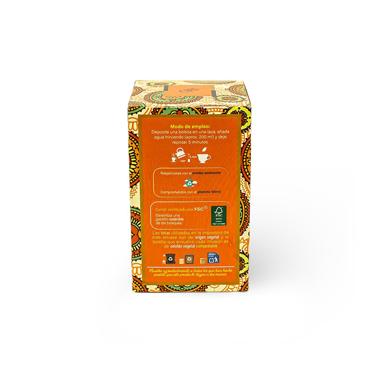 Té Rooibos Naranja Chai para infusión Artemis Bio 20 bolsitas
