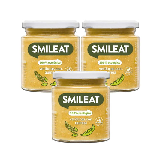 PROMO 3x Tarrito de Verduras con Quínoa Ecológico Smileat 230g