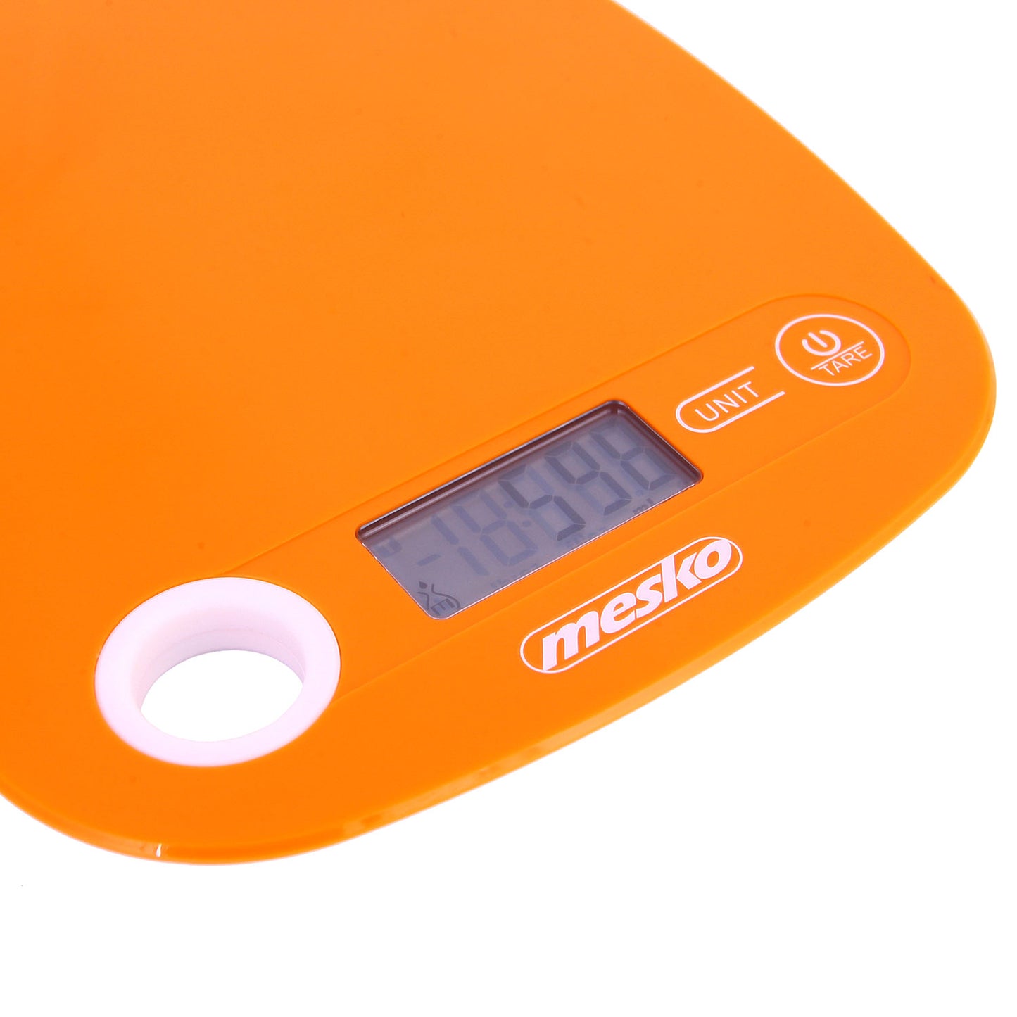 Báscula De Cocina Digital Extraplana, Medición 1gr, Hasta 5 Kg, Lcd, Función Tara, Medición Líquidos Mesko Ms3159o Naranja
