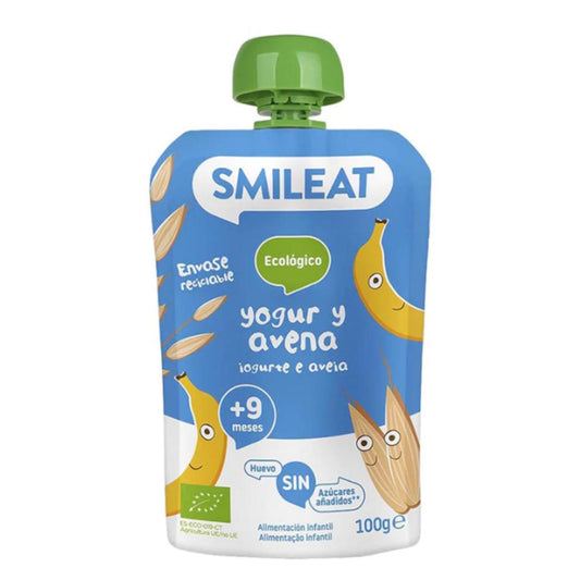 PACK 2xPouche Yogur y Avena ECO Smileat, 100g