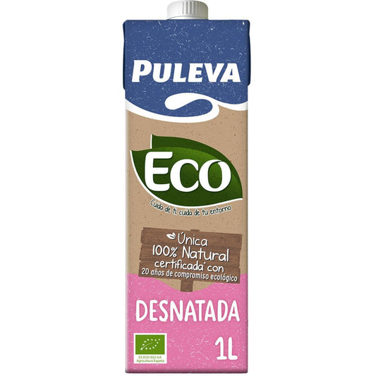 Leche Desnatada ecológica Puleva, 1 L