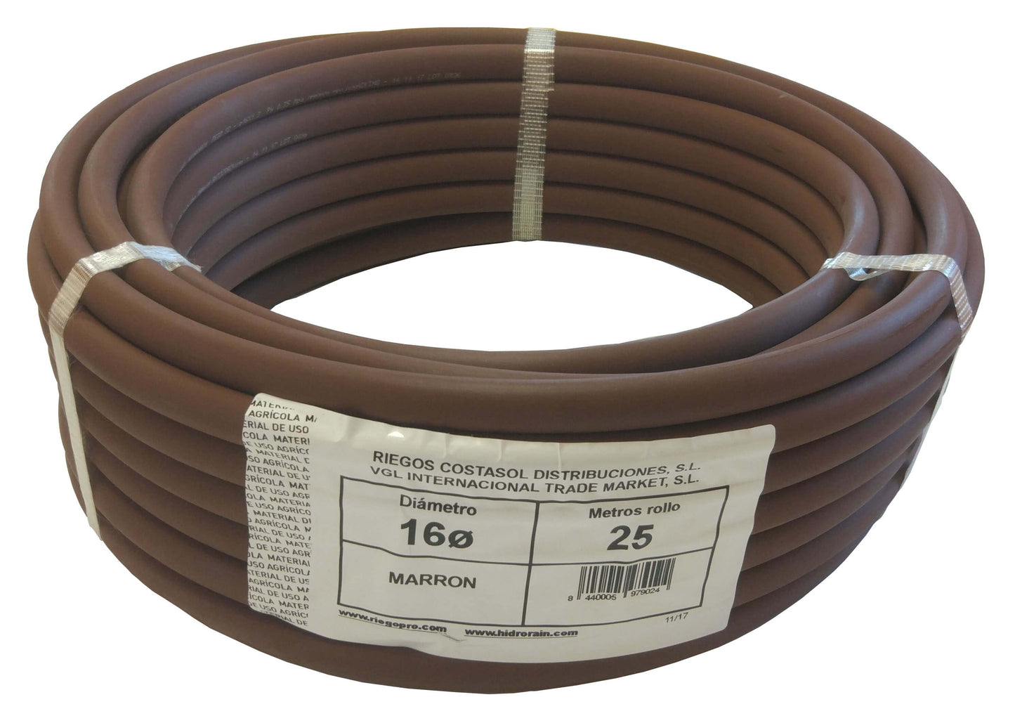 Tubería Lisa 16mm Marrón - 25 Metros