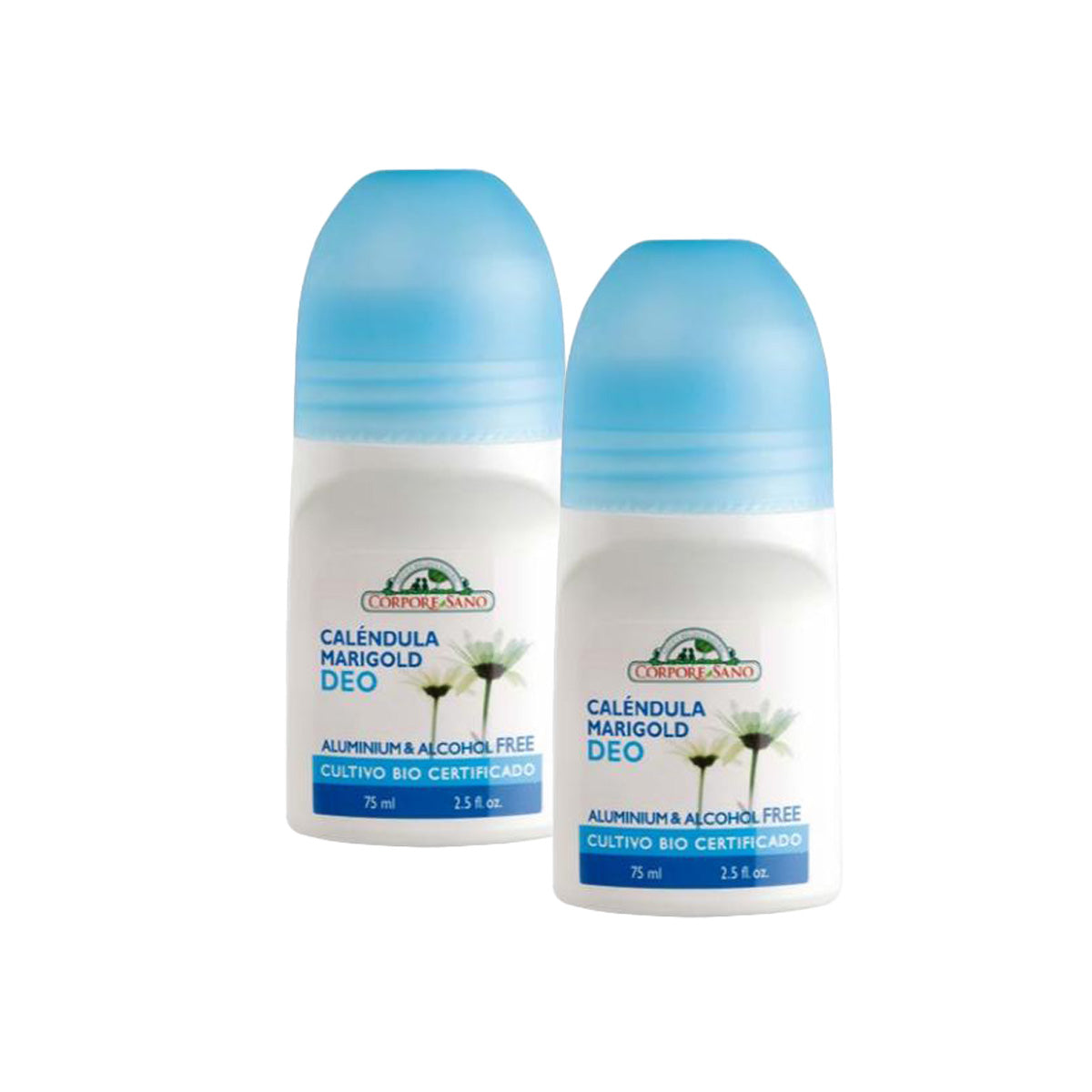Pack 2x Desodorante roll-on caléndula Corpore Sano 75 ml